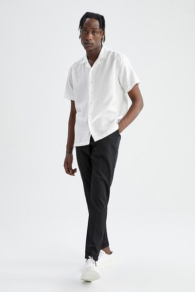 DeFacto Modern Fit Short Sleeve Viscose Shirt