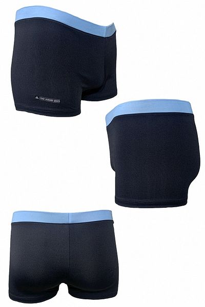 Fs Men's Black Light Blue Swimmer Sea Pool Beach Swimsuit