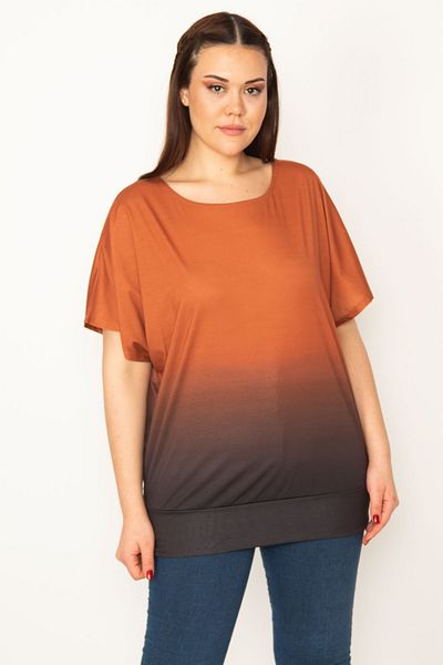 Şans Tekstil Tie-Dye Patterned Low Sleeve Blouse with Skirts 26a22754