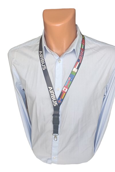 lanyards Airbus Bayraklı Boyun Askı İpi