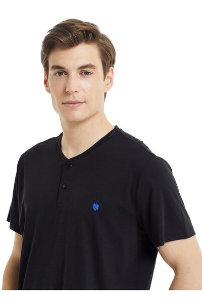 Blackspade Men's Pajama Set with Shorts 30814 - Black