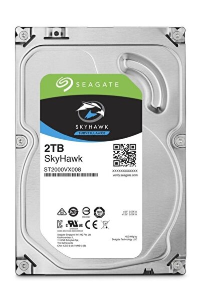 Genel Markalar GÜVENLİK HARDDİSK 2TB 7/24 5900RPM SATA3 64MB SEAGATE SKYHAWK SURVEILLANCE