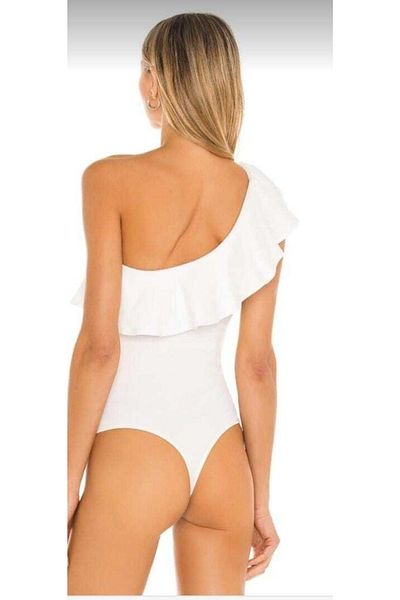 Nsb Tasarım Women's White Flounce Body