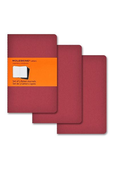 Moleskine Cahiers Journals Lined Notebook Red