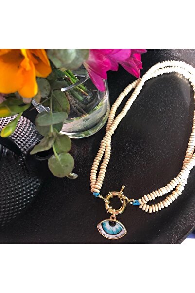 From The Sea Nazar Boncuklu Tahta Kolye