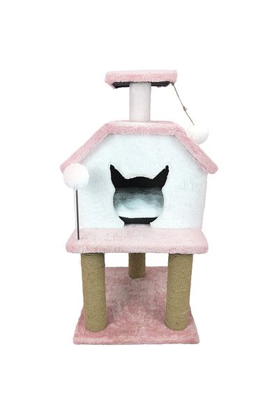 Sdypet Tiered Cat House Hacıyatmazlı Cat Scratching House Cushion and Leash