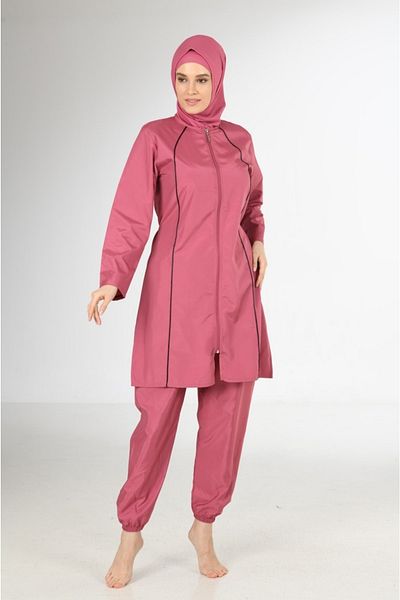 Fantasy 3219 Parachute Fabric Hijab Swimsuit Dried Rose