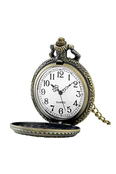 keyfimshop Moon and Star Embossed Chain Clock