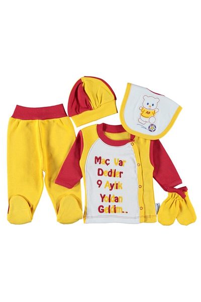 GÜLÜCÜK Fan Baby Girl & Boy 5-Piece Bodysuit Set Hospital Release