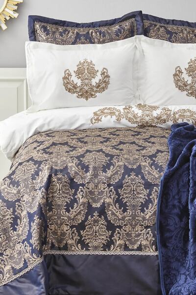 Karaca Home Helena Lacivert 10 Parça Çeyiz Seti