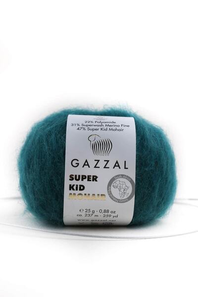 Gazzal سوبر كيد موهير - 25 جرام 78% صوف - 22% باسكال مزيج طبيعي محبوك يدويًا ...