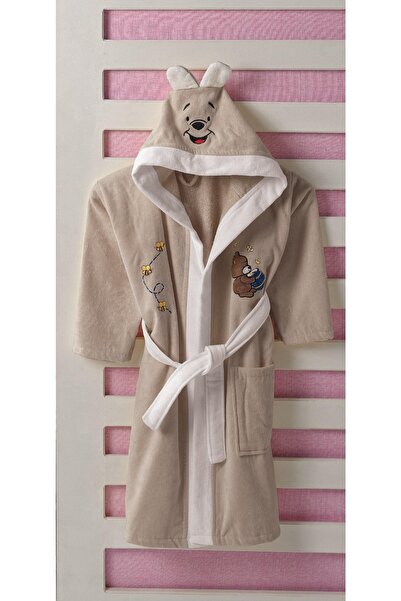 Tombik Baby رداء حمام للأطفال من القطن باللون البني