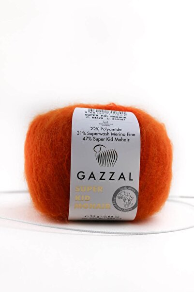 Gazzal سوبر كيد موهير - 25 جم 78% صوف - 22% باسكال خليط طبيعي للحياكة اليدوية...