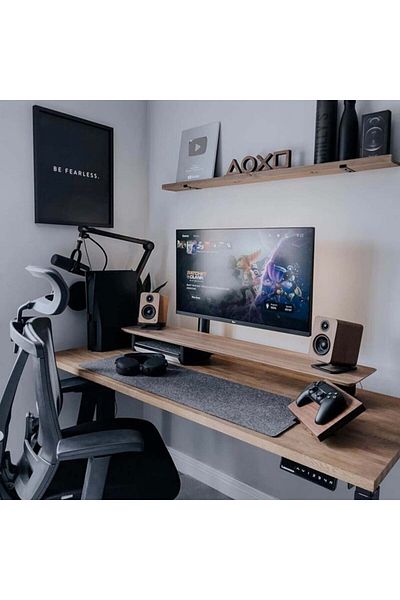garaccu Felt Desk and Mouse Mat Pad for Office Gamer and Study Desk 40x100 Cm