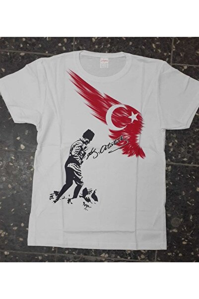 enuygunreyon Tricou imprimat cu Atatürk și steagul