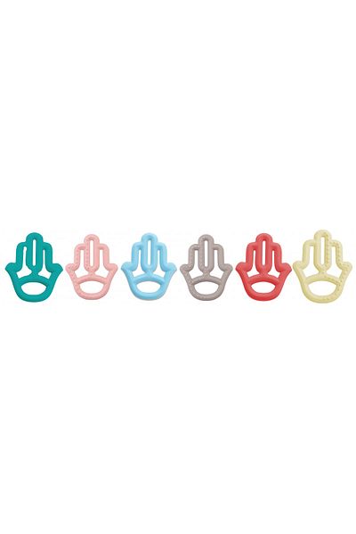 OiOi Mother's Hand Velvet Rose - Silicone Teether