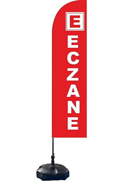 ÇELİKONLİNE Eczane Yelken Bayrak 75x400cm