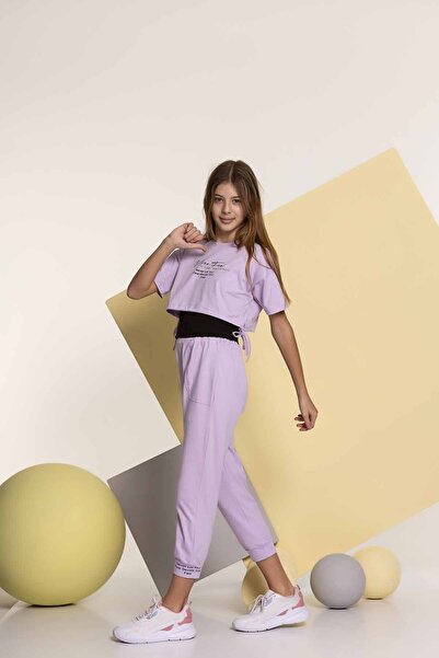 Smile Kids Girl Never Printed T-shirt Tracksuit Badi 3 Piece Set