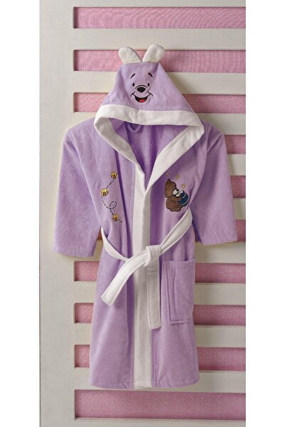 Tombik Baby Pamuk Lila Çocuk Bornozu