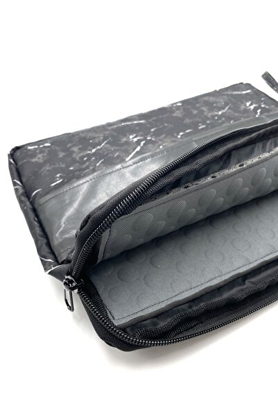 Differ Studio كمبيوتر محمول أسود منقوش بالرخام مقاس 13-14 بوصة/ماك بوك/نوت بوك/حقيبة/حقيبة