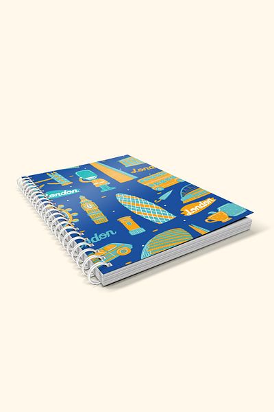 CoNotes 3-Piece Spiral Checked Notebook Set - London Series A5 (15x21cm)