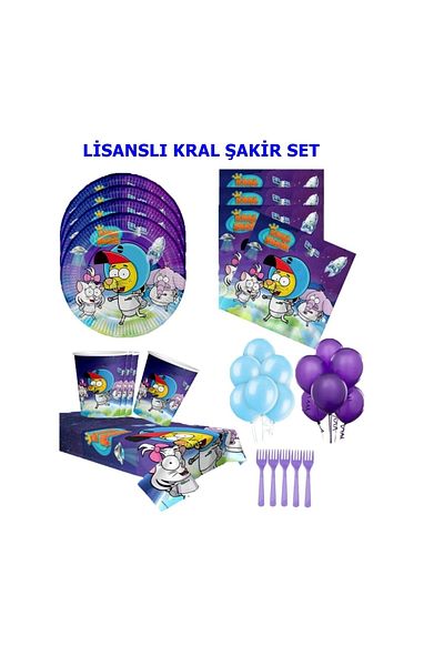 BalonEvi Licensed Kral Şakir Birthday Set