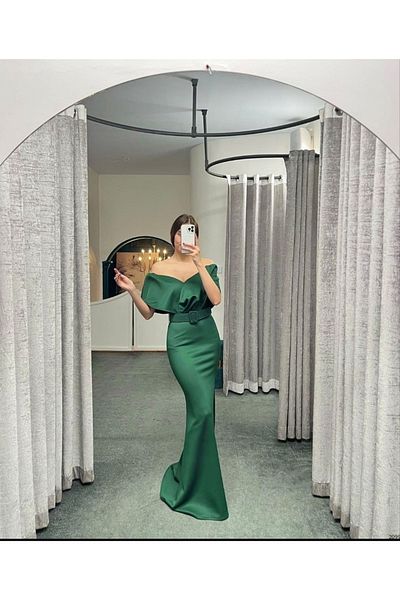 Secret Passion Lingerie Lycra Scuba ύφασμα μακρύ φόρεμα Fish Cut ζωσμένο βραδινό φόρεμα και φόρεμα αποφοίτησης 686 582099