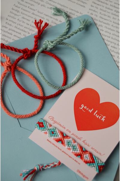 Bidüğüm Unisex Renkli Melodi Bileklik Seti, El Emeği, Ayarlanabilir Boyut, Ka...