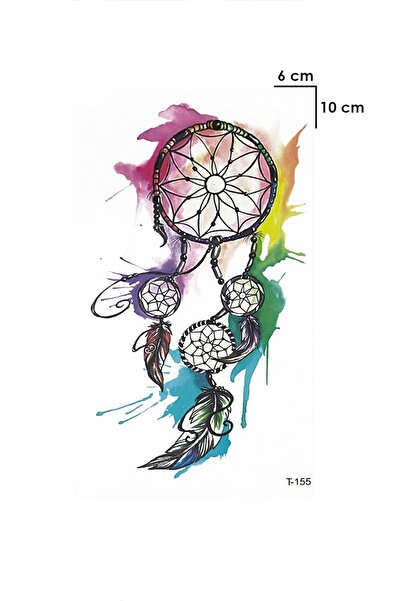 BiWini Renkli Düş Kapanı Geçici Dövme Bilek Boyun Kol Bacak Ve Göğüs Erkek Kadın