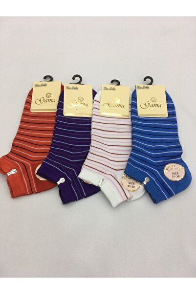 Gama Çorap 4 броя тънки летни дамски ботуши с шарка от мерсеризиран 100% естествен найлон