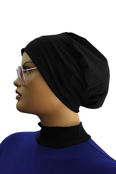 eflin Women's Hijab Clothing Bonnet Black
