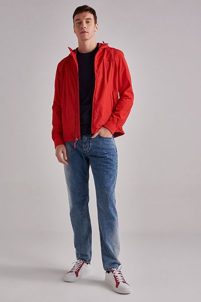 WOOLRICH Men's Hooded Raincoat