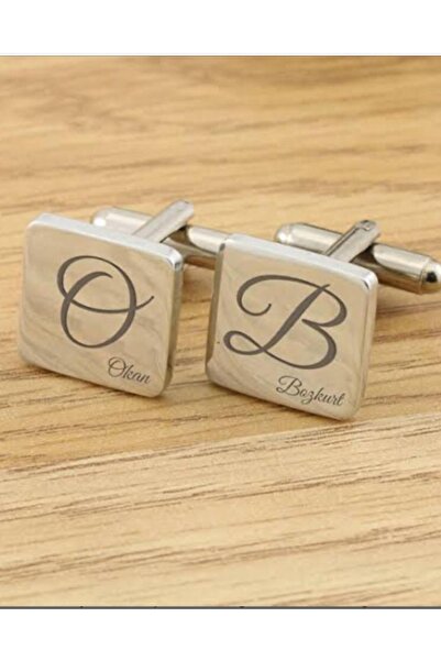 Gökdeniz 925 El Yazısı Model 925 Ayar Gümüş Kol Düğmesi Özel Gün Hediyesi