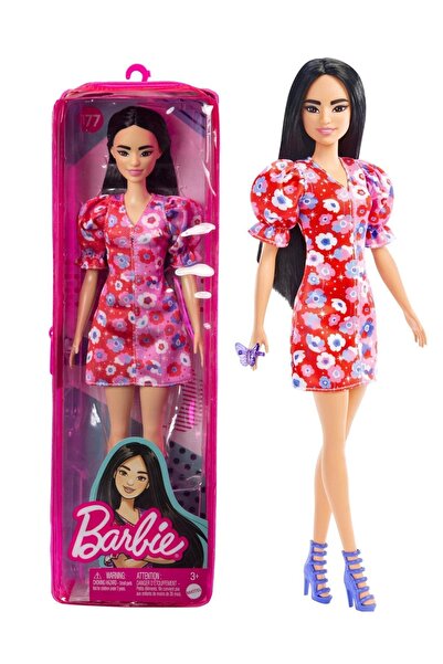 mattel Çiçekli Elbiseli Barbie Fashionistas Bebek Orijinal Ürün