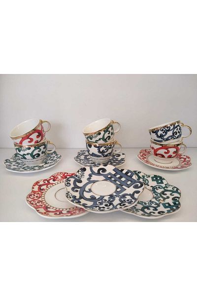 Lucky Art 6-Piece Noble Bone Coffee Cup Set - Lyhd 424