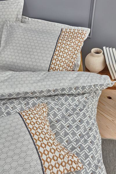 Yataş Taren Ranforce Single Duvet Cover Set - Grey