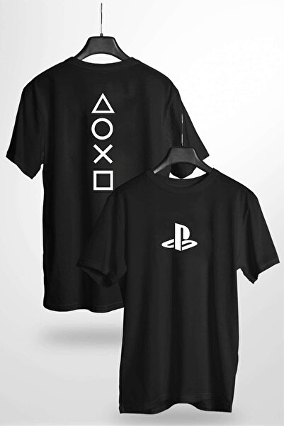 venüsdijital Tricou negru unisex cu imprimeu Playstation