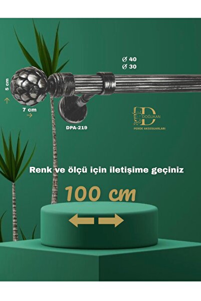 Doğukan perde aksesuarları Dm 219 Özel Tasarım Varak Rustik Perde Askısı Mode...