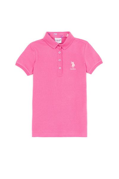 U.S. Polo Assn. Ροζ κοριτσίστικο μπλουζάκι