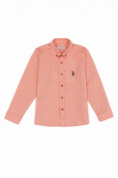 U.S. Polo Assn. Αγόρι ροζ πουκάμισο