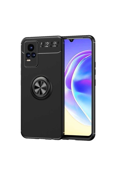 Musal جراب Vivo V21e مصنوع من السيليكون المغناطيسي مع حلقة حامل