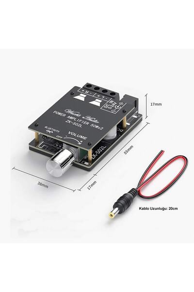 Genel Markalar Zk-502l Stereo Bluetooth 5.0 Güç Amphi Modülü 2x50w Kutulu