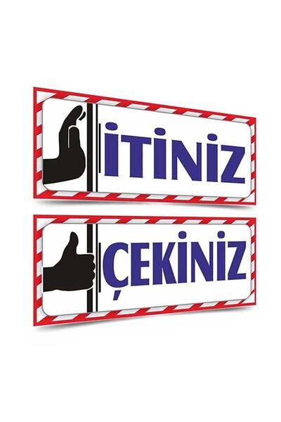 Mapi Itiniz - Trageți ușa autocolant de avertizare PVC