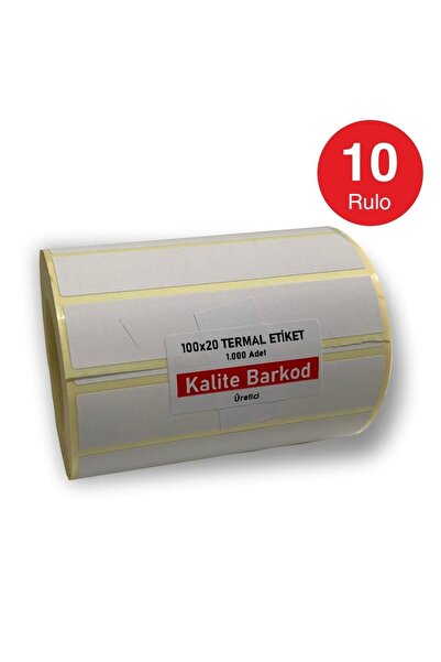 Kalite Barkod 80x20 Termalno nalepnica | 10 Rolls Barcode nalepnica