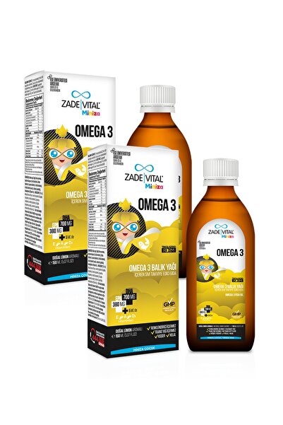 Zade Vital Miniza Çocuk Omega 3 Balık Yağı ( 2 Kutu ) 300ml