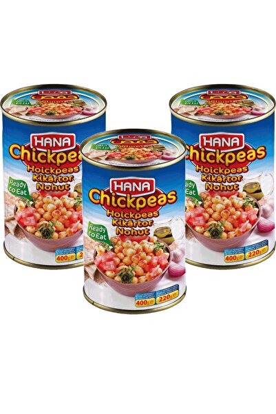 Hana Haşlanmış Nohut Konservesı 400 Gr X 3 Adet