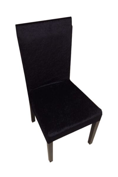 Madame Blue Husa pentru scaune din catifea din matase Lycra 6 piese neagra