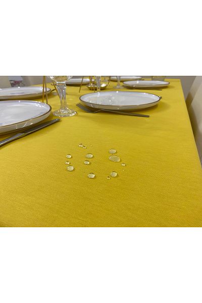 Zeren Home Υγρό κάλυμμα τραπεζιού χωρίς αγκώνες κίτρινο