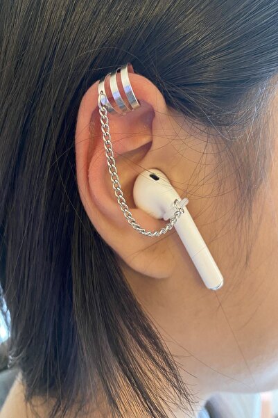 TakıConcept Cerrahi Çelik Paslanmaz Sıkıştırmalı Geçmeli Kıkırdak Için  Kulaklık Küpesi