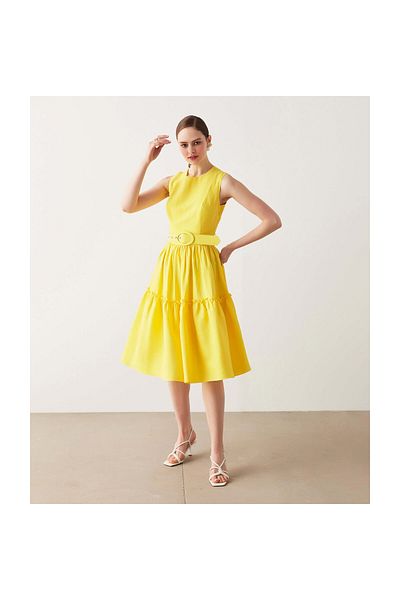 İpekyol Kleid - Gelb - Wickelschnitt